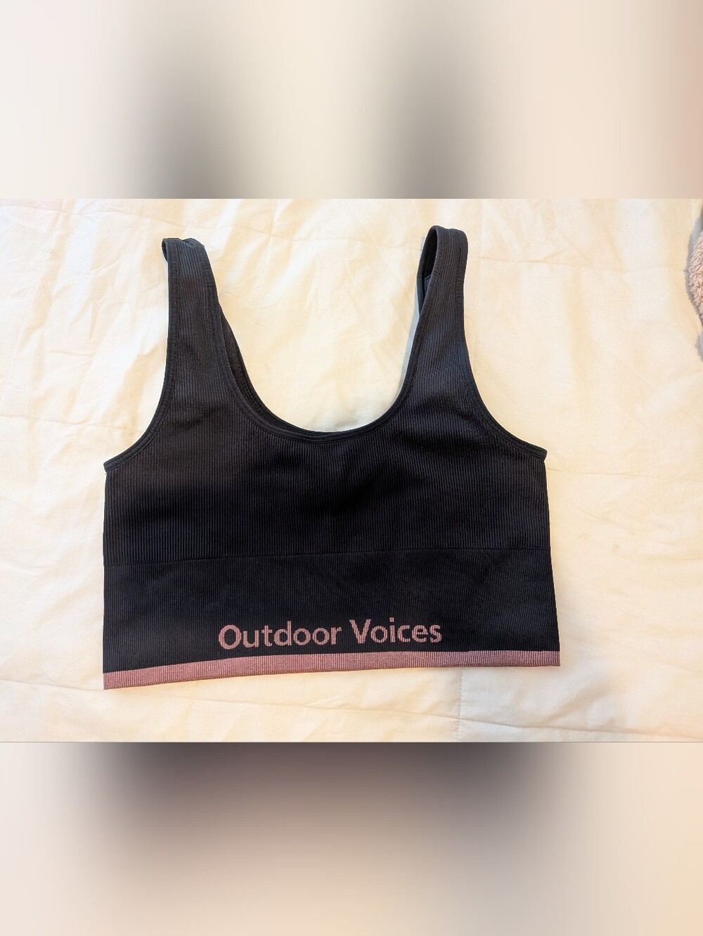 Outdoor Voices Black And Brown Sports bra Medium